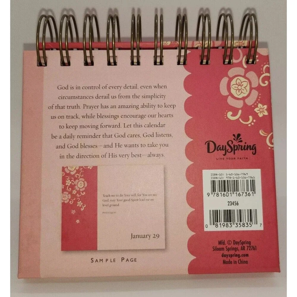 Dayspring Prayers and Blessings Spiral-bound Perpetual Scripture Calendar
